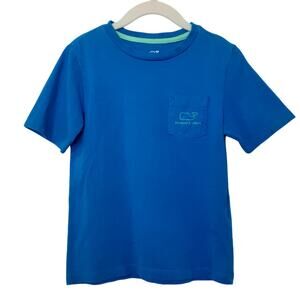 Vineyard Vines Whale Tee Set 2pc Solid Blue & Happy Hanukkah Long Sleeve 3T/4T